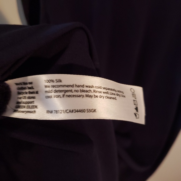 Eileen Fisher Silk High Low Scoop Neck Tank Dress - Picture 7 of 7